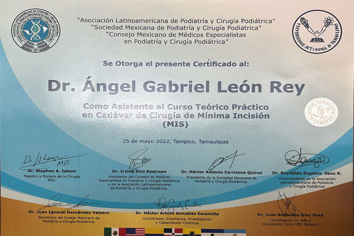 Certificado - Dr. Ángel León