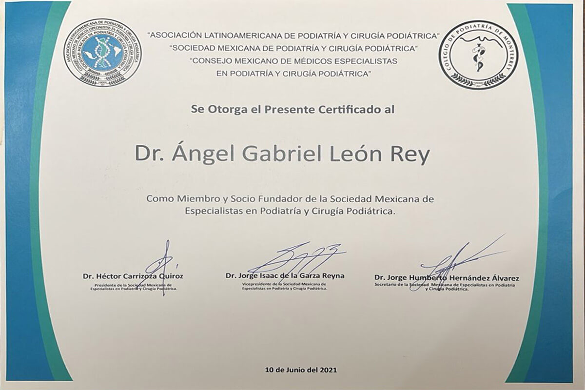 Certificado - Dr. Ángel León